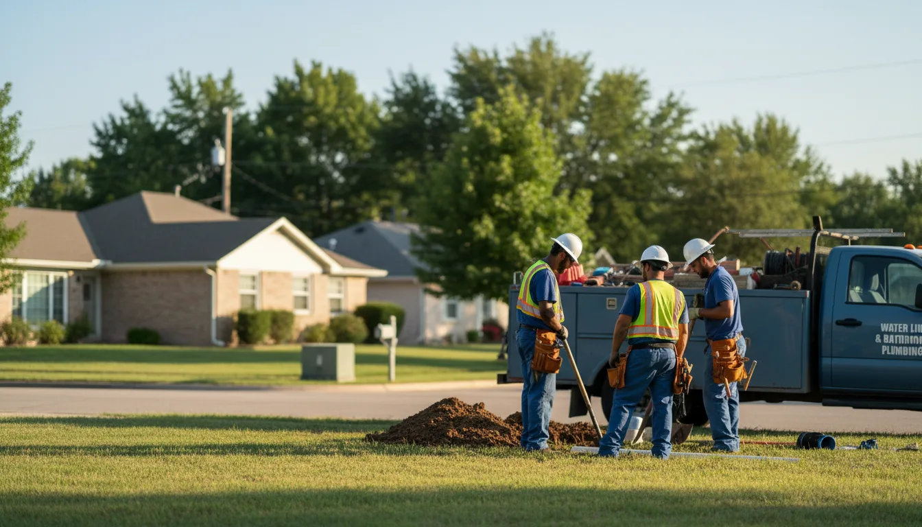 Residential water line and bathroom plumbing service in Webster, PA